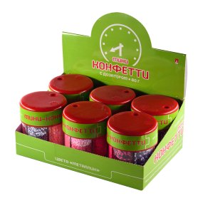 МИНИ-КОНФЕТТИ  ДЛЯ ДЕКОРА "ЗВЕЗДОЧКИ", С ДОЗАТОРОМ, 80Г  (6 ЦВЕТОВ ), РОЗОВЫЙ,  №8
Арт. 2-312/08