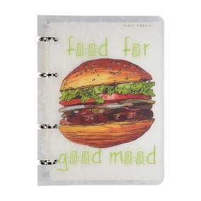 Тетрадь со сменным блоком BrunoVisconti®
в пластиковой обложке А5 (159 х 214 мм)
"FAST FOOD" 80л., клетка
Арт. 7-80-633/09