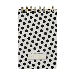 БЛОКНОТ НА ГРЕБНЕ «CUTE JOURNAL» B6-, BV, 100 Л. "Black&White.ГОРОШЕК" ЛИНЕЙКА
Арт. 3-100-004/02