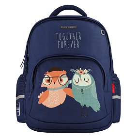 Рюкзак BrunoVisconti®
классический 
синий с эргономичной спинкой
«CUTE OWLS.TOGETHER»
Арт. 12-002-210/02