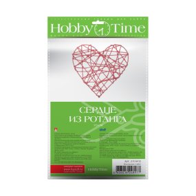 ДЕКОР ИЗ РОТАНГА. СЕРДЦЕ  10 СМ, 5 ЦВЕТОВ
Арт. 2-514/02