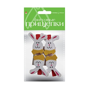 ФИГУРНЫЕ ПРИЩЕПКИ. НАБОР №9 "ЗАЙЧИКИ"
Арт. 2-369/04