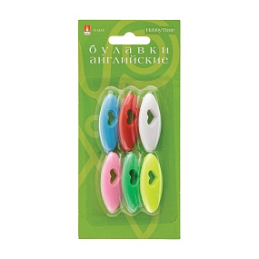 БУЛАВКИ АНГЛИЙСКИЕ. МЕТАЛЛ/ПЛАСТИК. ЦВЕТНЫЕ. 6 ШТ.
Арт. 2-682/01