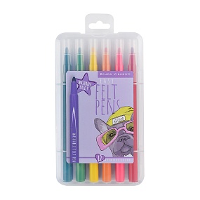 Фломастеры BrunoVisconti®
12 цветов EASYCOLOR
пластиковый пенал
Арт. 32-0073