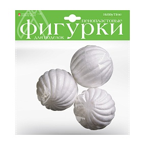 ПЕНОПЛАСТОВЫЕ ФИГУРКИ. ШАР ФИГУРНЫЙ, 80 ММ, 3 ШТ. 
Арт. 2-212/02