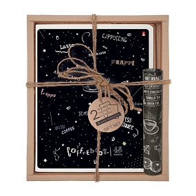 Набор подарочный "COFFE TIME. Черная" (две тетради и ручка в тубе)
Арт. 7-48-1273-3/5