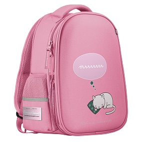 РЮКЗАК-КАПСУЛА СВЕТЛО-РОЗОВЫЙ  С ЭРГОНОМИЧНОЙ СПИНКОЙ "МУР-МУР" 
Арт. 12-009-039/04