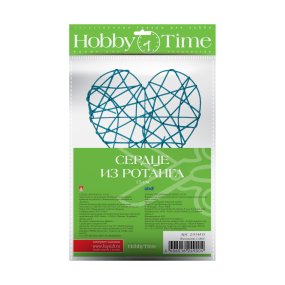 ДЕКОР ИЗ РОТАНГА. СЕРДЦЕ  15 СМ, 5 ЦВЕТОВ
Арт. 2-514/03
