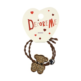 РЕЗИНКА ДЛЯ ВОЛОС "СТИЛЬНЫЕ МИШКИ" 1 ШТ, 5 ЦВЕТОВ 
Арт. 2-712/375