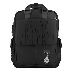 Сумка-рюкзак BrunoVisconti®
черный 
«ГУСИ»
Арт. 12-010-037/01