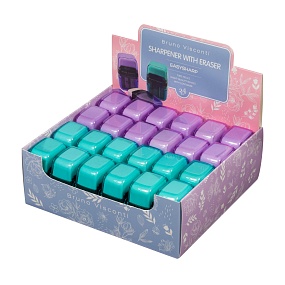 Точилка BrunoVisconti®
 (55 х 25 мм)
"EASYSHARP" бирюзовый, сиреневый
Арт. 35-0019
цвет в ассортименте