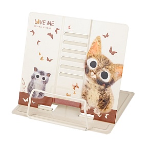 ПОДСТАВКА ДЛЯ КНИГ, МЕТАЛЛИЧЕСКАЯ "Love me.Милый котик" с  регулируемым наклоном (21х19 см)
Арт. 24-0018