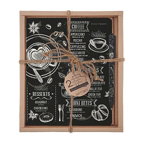 НАБОР ПОДАРОЧНЫЙ "CAFFEE NERO. Caffè nero.Menu" (ДВЕ ТЕТРАДИ И РУЧКА)
Арт. 7-48-1272-2/3