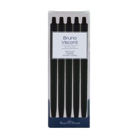 Набор из 5-ти ручек BrunoVisconti®
шариковые автоматические, 0.5 мм, синие
SlimClick. BLACK
Арт. 20-0073-5