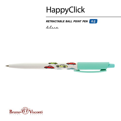 Ручкa BrunoVisconti
шариковая автоматическая, 0.5 мм, синяя
HappyClick «РАЗНОЦВЕТНЫЕ МАШИНЫ»
Арт. 20-0241/29: фото #3