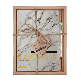 НАБОР ПОДАРОЧНЫЙ "Carrara" (ДВЕ ТЕТРАДИ BV И РУЧКА)
Арт. 7-40-001/182-3