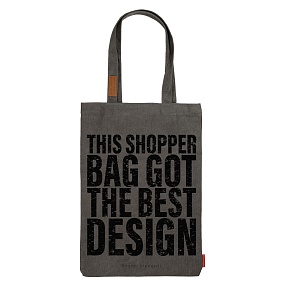 СУМКА-ШОППЕР С КАРМАНОМ, СЕРАЯ "THE BEST" 35х47 см
Арт. 16-002-04/04