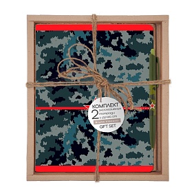 НАБОР ПОДАРОЧНЫЙ "Милитари NAVY" (ДВЕ ТЕТРАДИ И РУЧКА)
Арт. 7-48-604-2/3