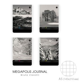 ЗАПИСНАЯ КНИЖКА "MEGAPOLIS JOURNAL" А5, 100 Л.  НА РЕЗИНКЕ (ПРИРОДА) 4 ВИДА, КЛЕТКА
Арт. 3-475/01