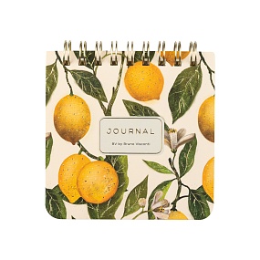 "POCKET JOURNAL" 90 Х 90 ММ, 60 Л,  НА ГРЕБНЕ "ФЛОРА.РАЙСКИЕ ЛИМОНЫ"
Арт. 3-649/15