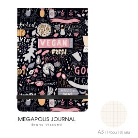 Записная книжка BrunoVisconti®
А5 (144 х 212 мм)
"MEGAPOLIS JOURNAL" 100 л.
Арт. 3-475/10