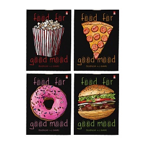 Блокнот Альт®
А7 (68 х 101 мм)
"FOOD IN BLACK" мультиколор 40 л.
Арт. 3-40-766
обложка в ассортименте