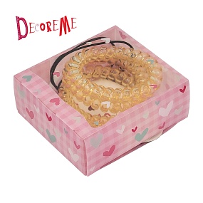 НАБОР АКСЕССУАРОВ " РЕЗИНКИ СПИРАЛЬНЫЕ ПРОЗРАЧНЫЕ ЖЕЛТЫЕ И ШНУРОК ВОЩЁНЫЙ" 
Арт. 2-722/24