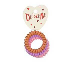 РЕЗИНКА ДЛЯ ВОЛОС СПИРАЛЬНАЯ МАТОВАЯ 3 ШТ МИКС 
Арт. 2-712/203