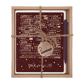 НАБОР ПОДАРОЧНЫЙ "COFFEE TIME" Коричневая (ДВЕ ТЕТРАДИ И РУЧКА)
Арт. 7-48-1273-2/2