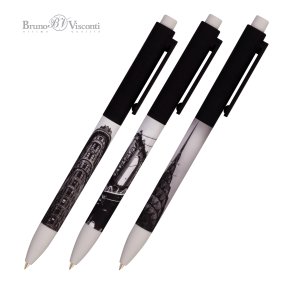 Ручка шариковая автоматическая BrunoVisconti®
0.7 мм, синий
FunClick "New York"
Арт. 20-0297/10