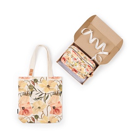 НАБОР ПОДАРОЧНЫЙ  "FLORA.ЦВЕТОЧНАЯ СТРАСТЬ" (ШОППЕР И КОСМЕТИЧКА L)
Арт. 16-004-03934