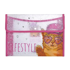 Папка-конверт на кнопке BrunoVisconti®
А4 (33  х  24 см)
"EASY LIFE. MAINECOON"
Арт. 14-030/09