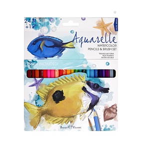 Карандашии акварельные с кистью  BrunoVisconti®
24  цветов, грифель 3 мм
DreamWorld
Арт. 30-0136