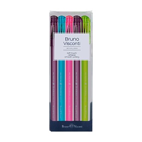 Набор из 5-ти ручек BrunoVisconti®
шариковые, 0.5 мм, синие
SlimWrite. CREATIVE
Арт. 20-0019-5