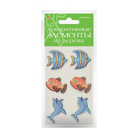 ДЕКОР ИЗ ДЕРЕВА. КРАШЕНЫЙ, НАБОР №18 "РЫБКИ"
Арт. 2-358/05