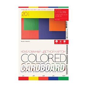 Набор цветного картона BrunoVisconti® 
А4, 20 листов, 5 цветов , 190 г/кв.м
BRIGHT COLORS
Арт. 11-420-336