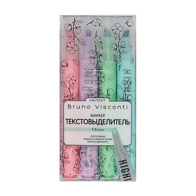Текстовыделитель BrunoVisconti®
набор 4 цвета, "UNITEXT"
розовый, сиреневый, мятный, бирюзовый
Арт. 22-0088