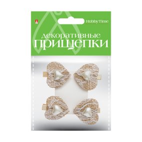 ДЕКОРАТИВНЫЕ ПРИЩЕПКИ. МЕШКОВИНА.  НАБОР №33
Арт. 2-360/33