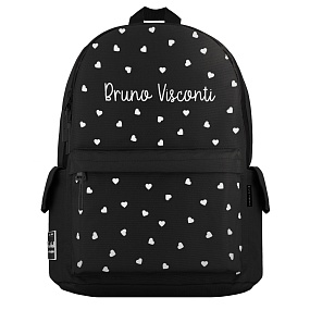 Рюкзак BrunoVisconti®
молодежный
черный 
«BLACK&WHITE. СЕРДЕЧКИ»
Арт. 12-003-167/01