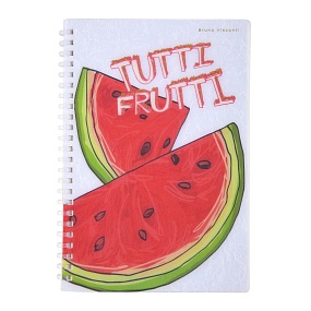 Тетрадь общая BrunoVisconti®
А5 (155 х 215 мм)
"TUTTI FRUTTI. АРБУЗ" 60 л., клетка
Арт. 7-60-1268/06