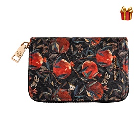 Кошелек BrunoVisconti®
 (14 х 2 х 9 см)
"FLORA.ГРАНАТ "
Арт. 14-095/03