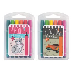 Фломастеры BrunoVisconti
утолщенные, 12 цветов, 2 вида
пластиковый пенал
FunColor Jumbo
Арт. 32-0041