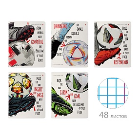 Тетрадь общая BrunoVisconti®
А5 (165 х 203 мм)
"FOOTBALL. BLACK AND WHITE" 48 л., клетка
Арт. 7-48-1233
обложка в ассортименте