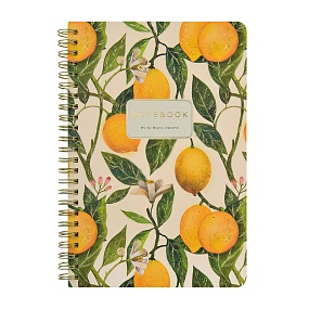 Тетрадь общая BrunoVisconti®
А5 (140 х 210 мм)
"FLORA.PARADISE.LEMONS" 60 л., клетка
Арт. 7-60-201/36