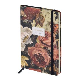 ЗАПИСНАЯ КНИЖКА "MEGAPOLIS JOURNAL" А5, 100 Л.  НА РЕЗИНКЕ, "FLORA.LUSH BOUQUET",  линейкa
Арт. 3-479/04