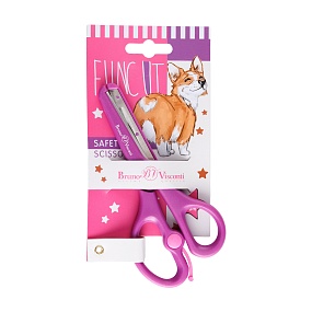 НОЖНИЦЫ ДЕТСКИЕ, "FUNCUT. Корги" 13,5 см. (безопасные лезвия, возвратный механизм) 
Арт. 60-0023/04