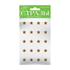 НАБОР САМОКЛЕЯЩИХСЯ СТРАЗ №46 "ЗВЕЗДОЧКИ-3" 12 ММ, 5 ЦВ.
Арт. 2-102/3