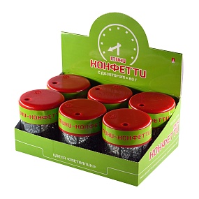 МИНИ-КОНФЕТТИ  ДЛЯ ДЕКОРА "ЗВЕЗДОЧКИ", С ДОЗАТОРОМ, 80Г  (6 ЦВЕТОВ ), СЕРЕБРО,  №3
Арт. 2-312/03