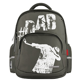 Рюкзак BrunoVisconti®
классический 
серый с эргономичной спинкой
«DAB»
Арт. 12-002/04