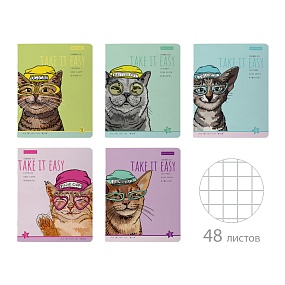 Тетрадь общая BrunoVisconti®
А5 (165 х 203 мм)
"EASY LIFE. КОТЫ" 48 л., клетка
Арт. 7-48-1293
обложка в ассортименте